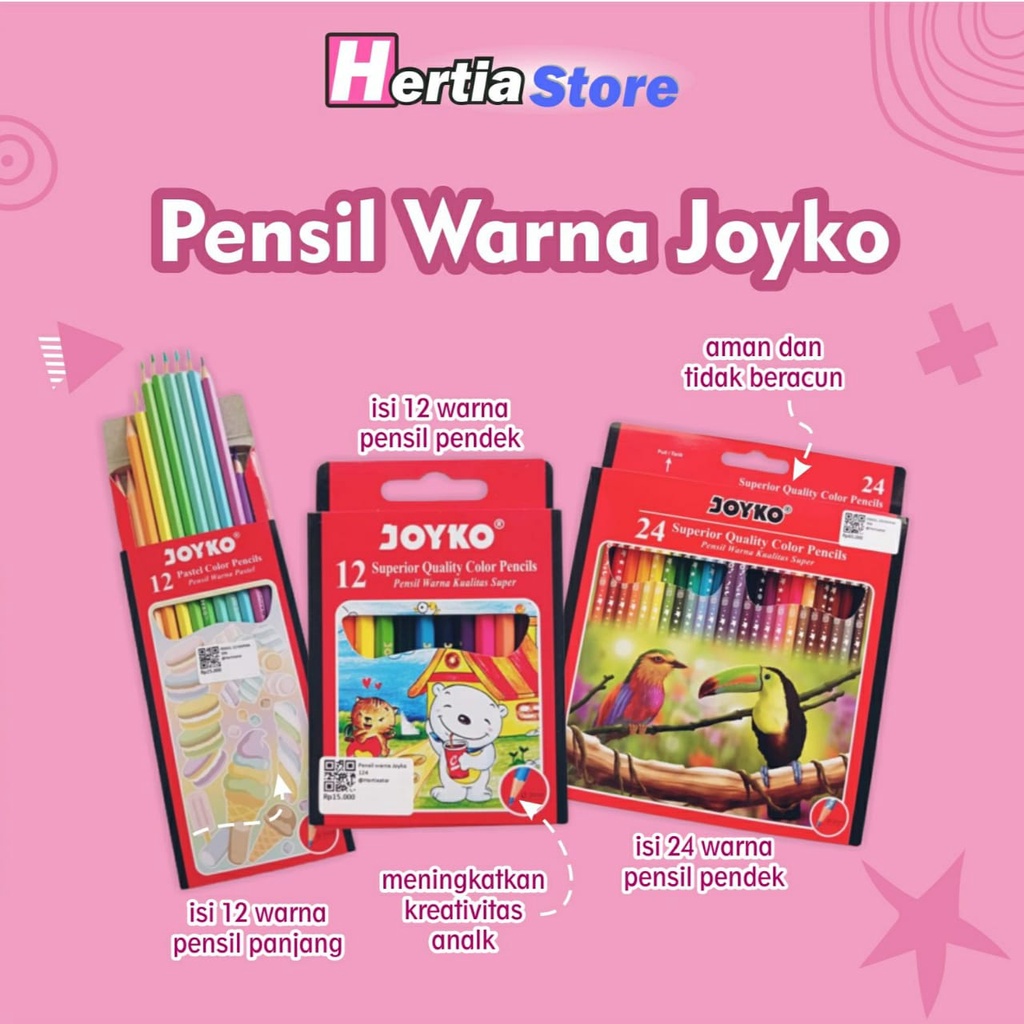 

[hertiastore] PENSIL WARNA JOYKO | PENSIL MEWARNAI