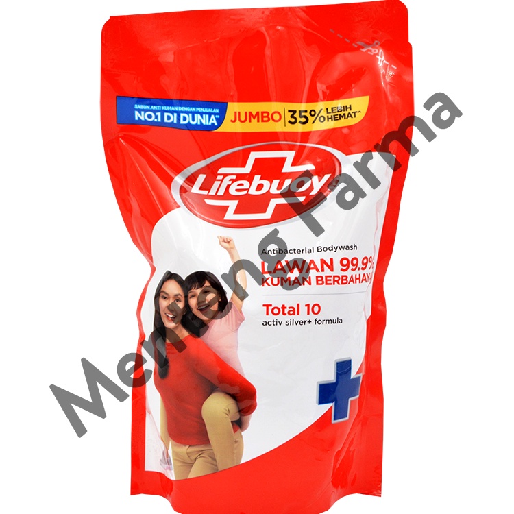 Lifebuoy Sabun Mandi Cair Refill Total 10 825 ML - Sabun Antibakteri ActivSilver