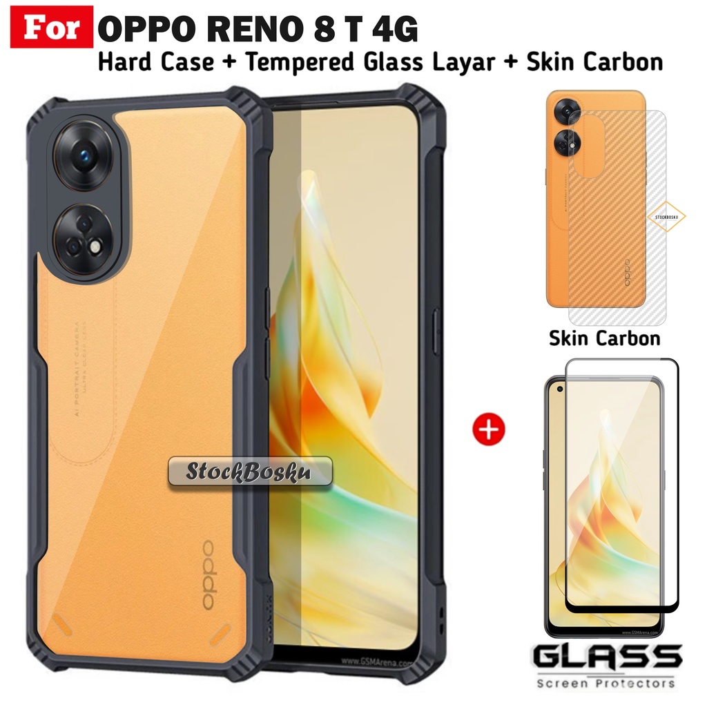 PROMO Casing Hp Oppo Reno8 T 4G Hard Case Anti Licin Free Pelindung Layar Dan Garskin Handphone