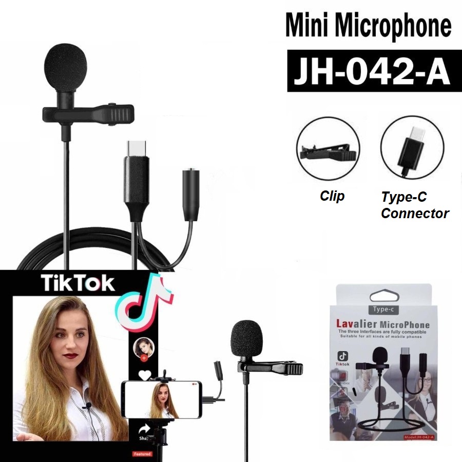 Microphone Clip On Lavalier Type C JH-042-A