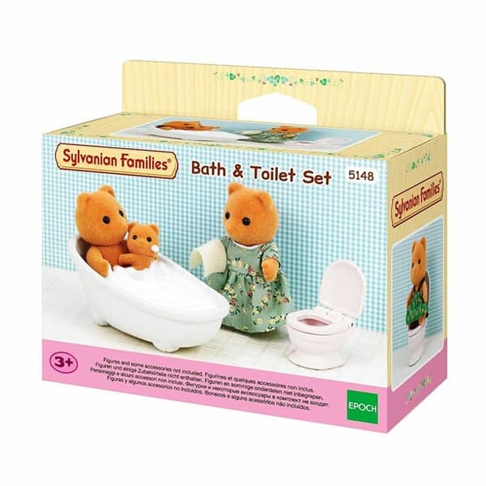Mainan Koleksi Sylvanian Families Bath & Toilet Set