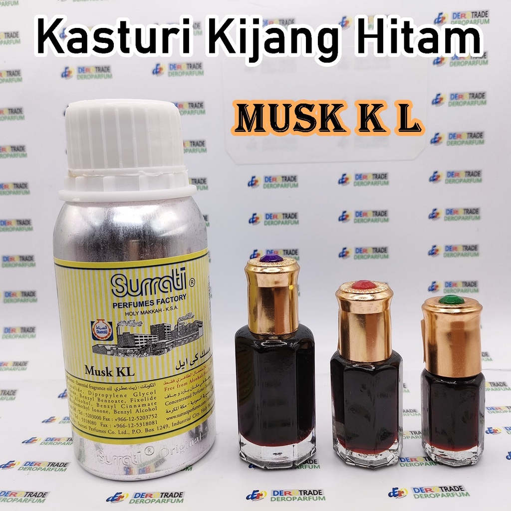 PARFUM MUSK KL BY SURRATI ATAU KASTURI KIJANG HITAM BIBIT MINYAK WANGI ORIGINAL