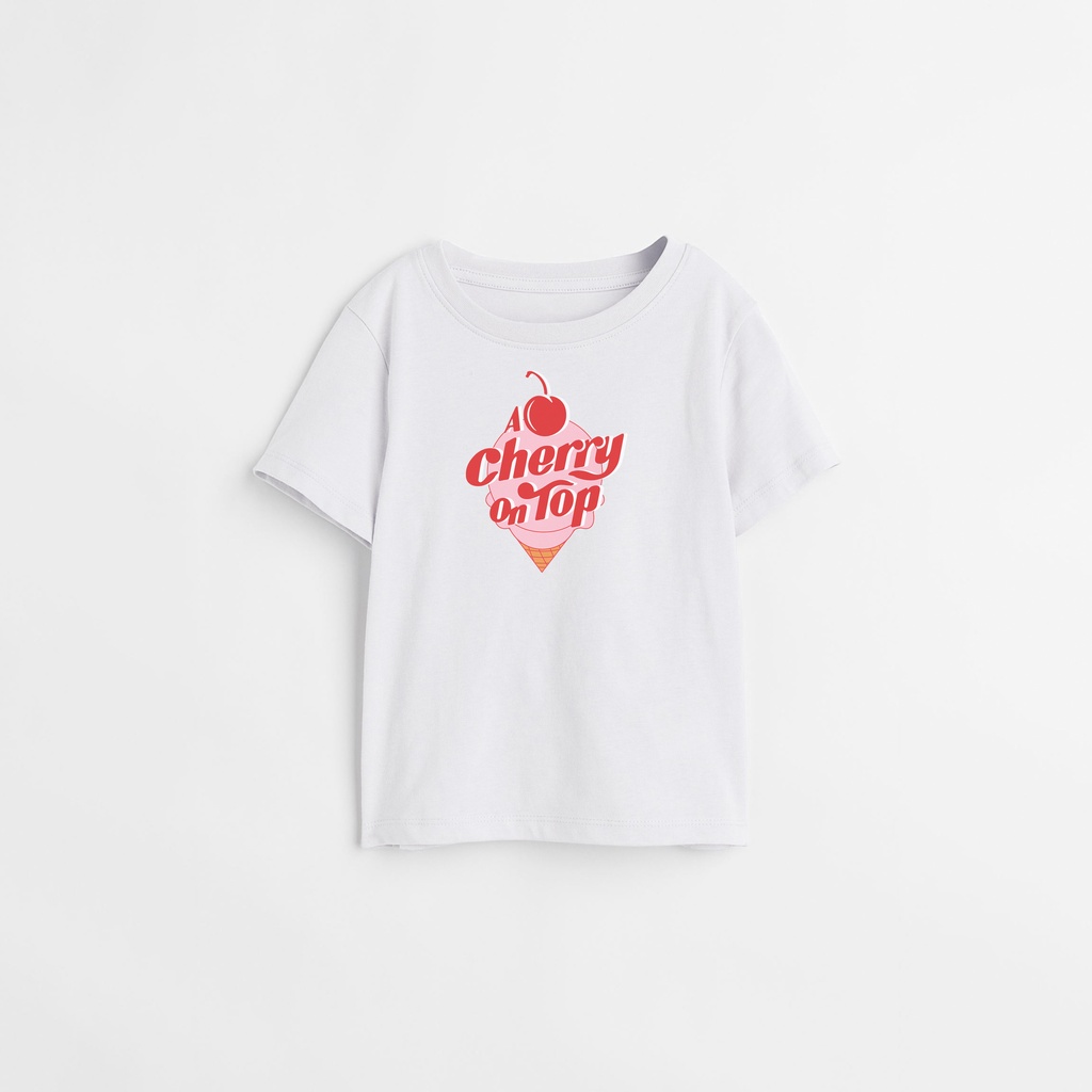 Kaos Anak i Cherry Laki - Laki Dan Perempuan - Hashi KIds