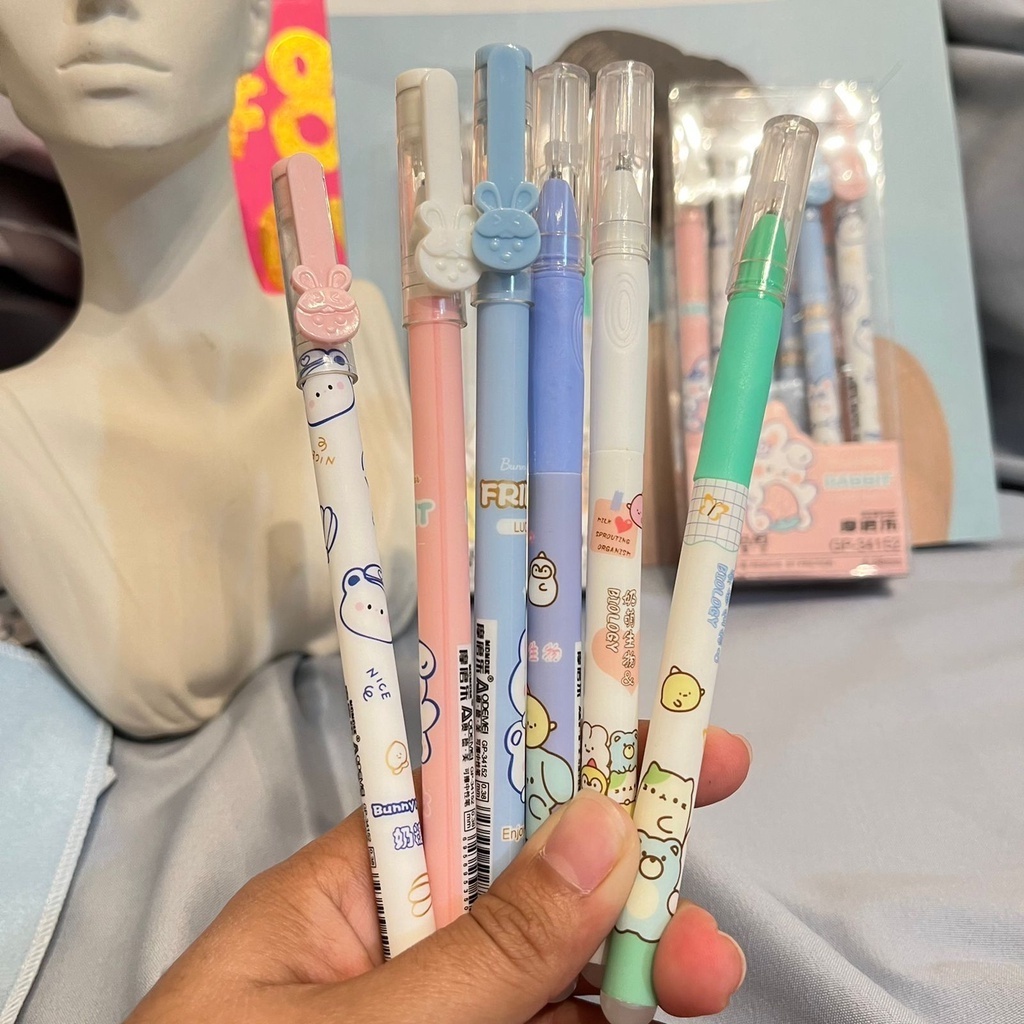 

Pulpen Odemei GP-34152 Bisa Di Hapus 1 Pack Harga Untuk 6 Pcs Pulpen Erasable Ballpoint Funny Unique Fancy Best Gift Stationery For