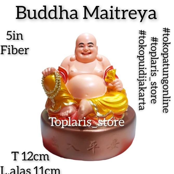 Patung Buddha Milekfo Duduk 5in Fiber