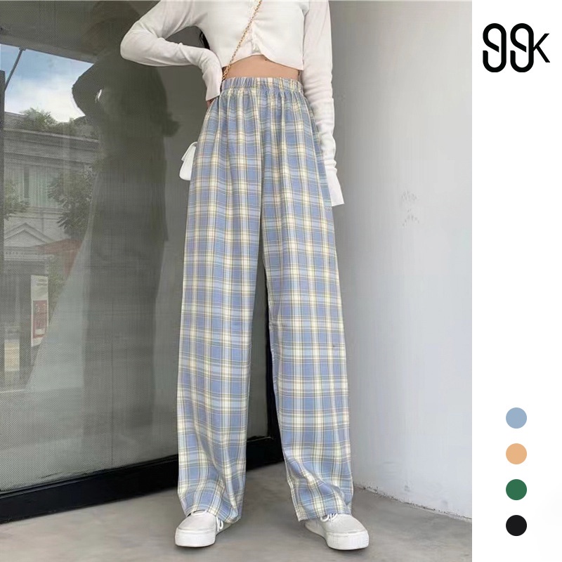 CELANA WANITA KOREAN STYLE KOTAK TARTAN PANT