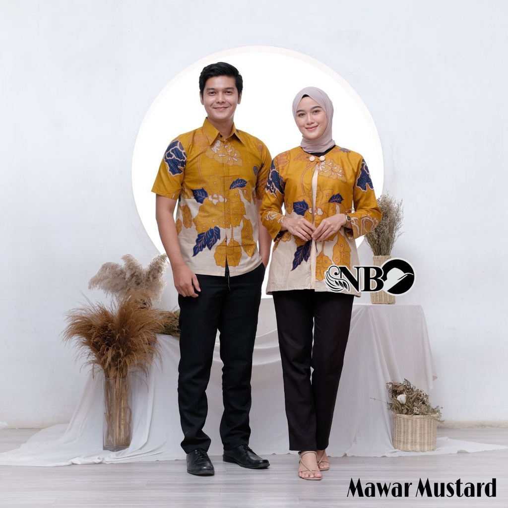 Batik Couple Modern Atasan Blouse Batik Kerja Kantor Wanita