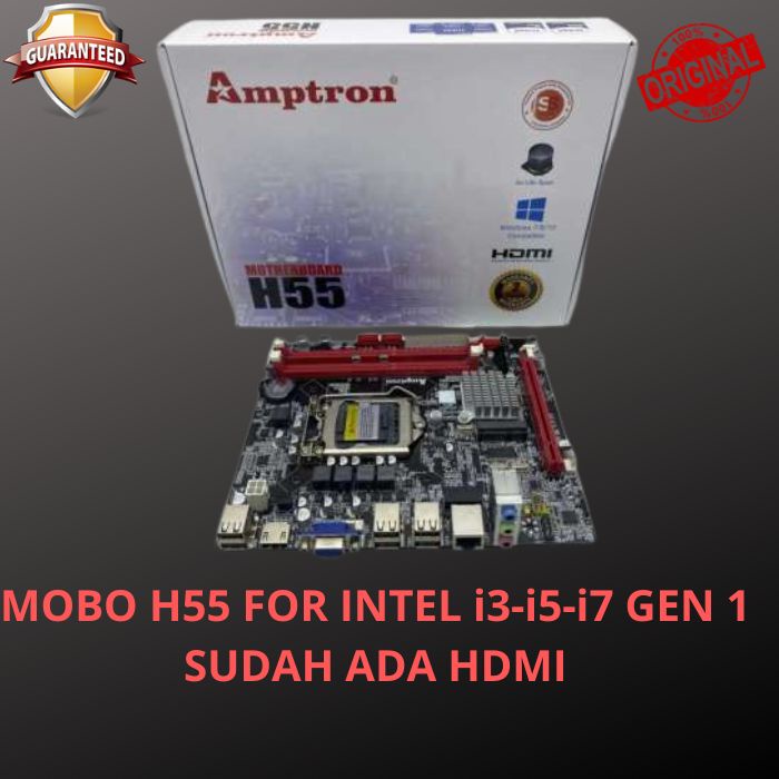 Motherboard/MOBO Amtron H55 DDR3 LGA 1156 FOR i3-i5-i7 GEN1