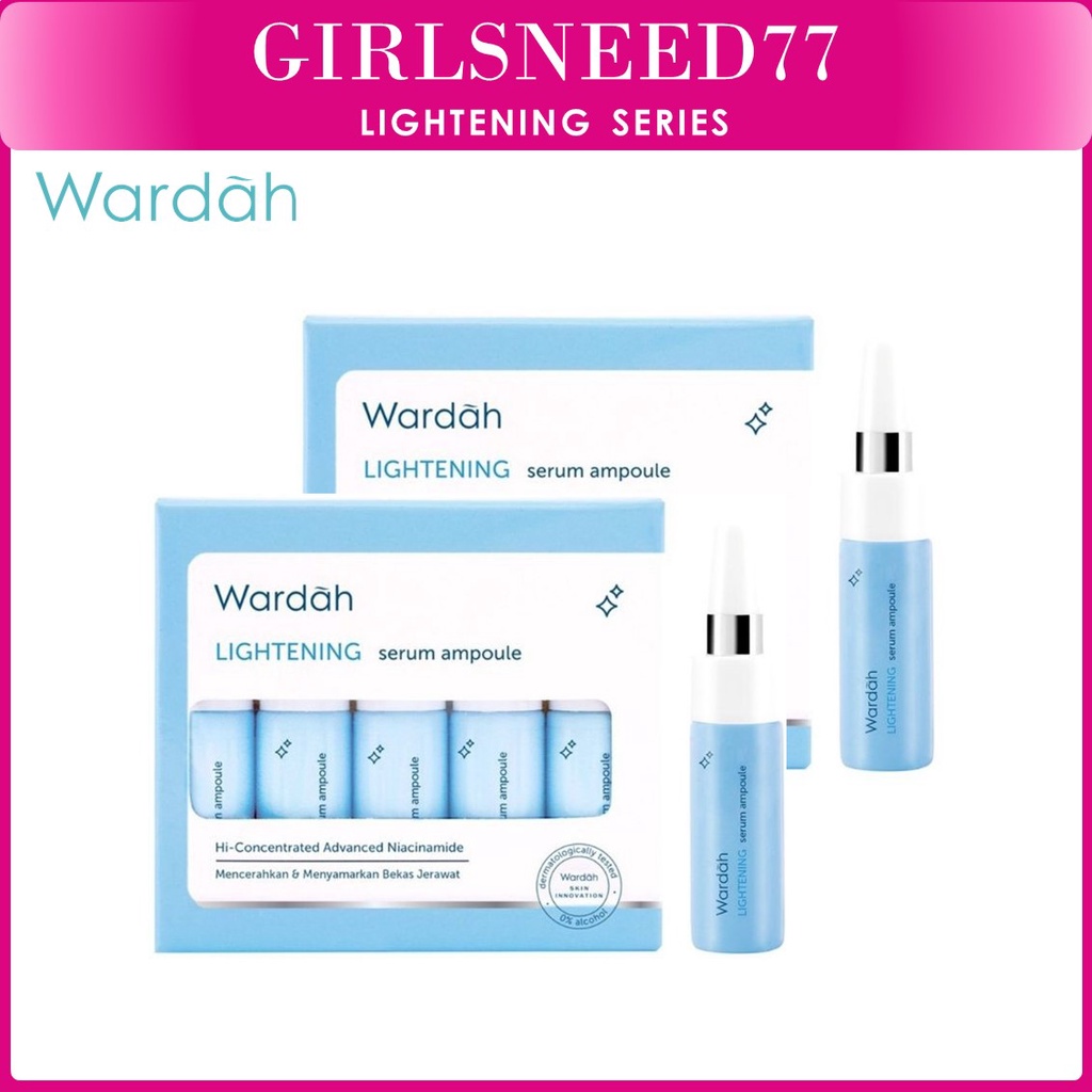 GIRLSNEED77 - Wardah Lightening Serum Ampoule 5x5 ml Twinpack - COD BAYAR DI TEMPAT