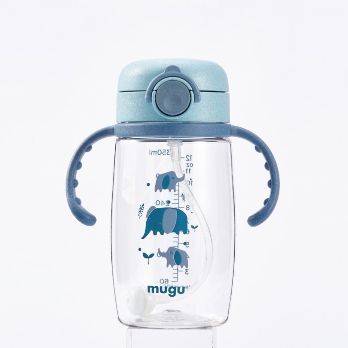 MUGU WHEAT STRAW TRITAN TRAINING BOTTLE 350ML Botol Minum Bayi