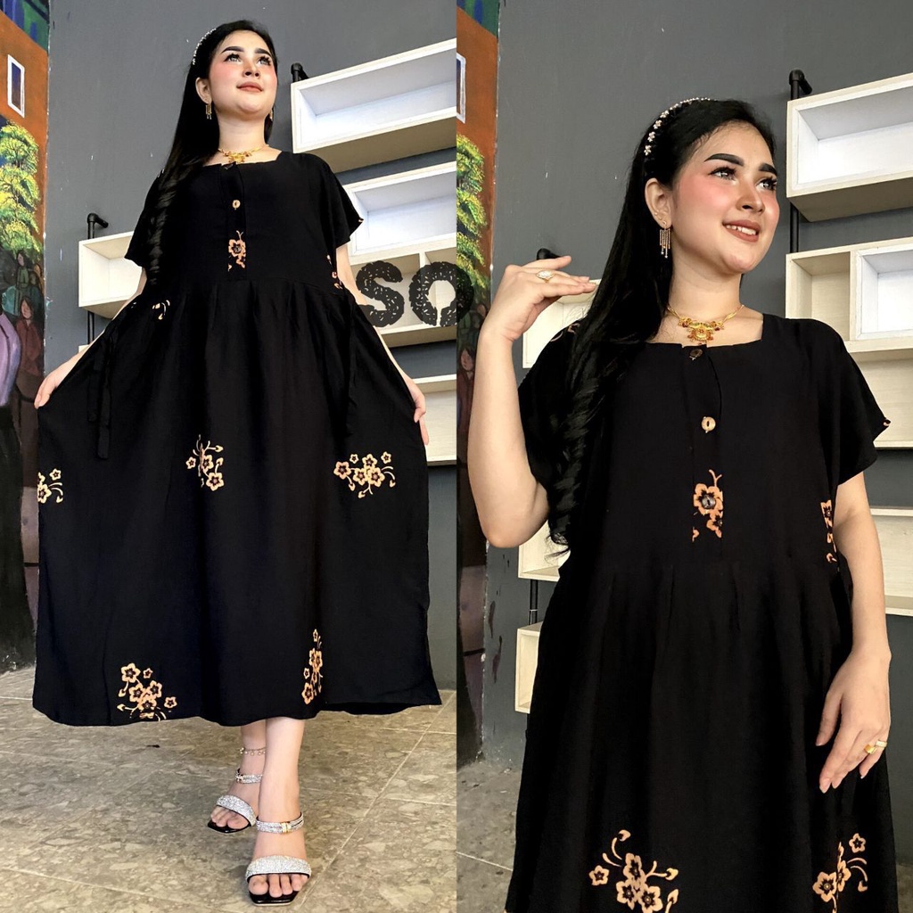 DRESS JUMBO WANITA TERBARU 2023 BAHAN RAYON KUALITAS PREMIUM /DRES BUSUI KALEA TERBARU