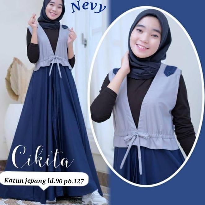 [ART. 559] Gamis terbaru 2021 termurah / CHIKITA SET / Gamis remaja dewasa kekinian korean style