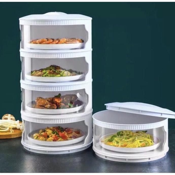 Tudung Saji Susun RAK MAKANAN 4 SUSUN Food Cover Tahan Panas Box