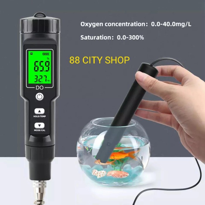 Dissolved Oxygen Meter Analyzer Tester DO Digital Backlights
