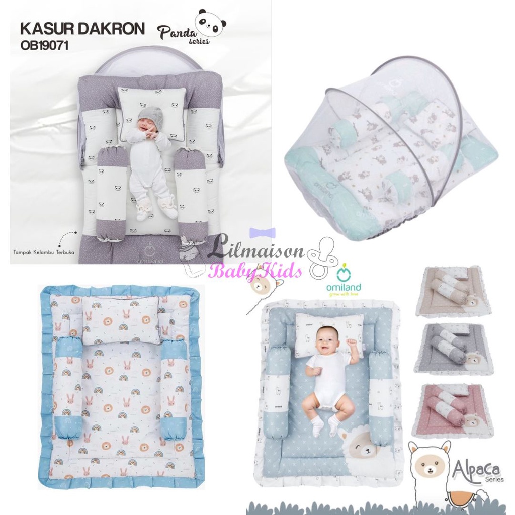 [Lilmaison] OMILAND Kasur Lipat Bayi Dakron Kelambu / Matras Set /Sleeping Bag Kantong Tidur Selimut