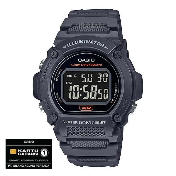 CASIO W-219H-1A W-219H-2A W-219H-8B W 219H ORIGINAL RESMI