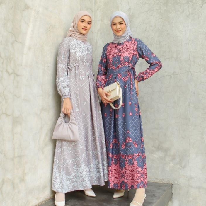 PROMO MURAH Le Khari Dress Viona Gamis Maxmara Busui Size S - XL laris