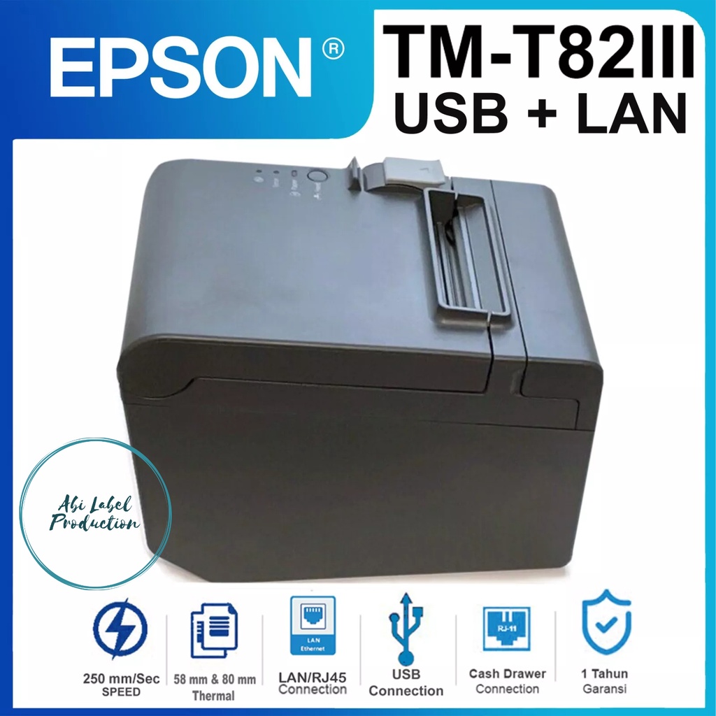 PRINTER POS KASIR EPSON TM-T82III - EPSON THERMAL TM T82III LAN + USB