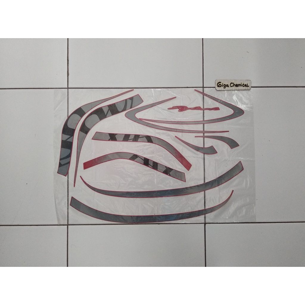 Striping Sticker Lis Honda Scoopy Stylist 2020 2021 Merah Original