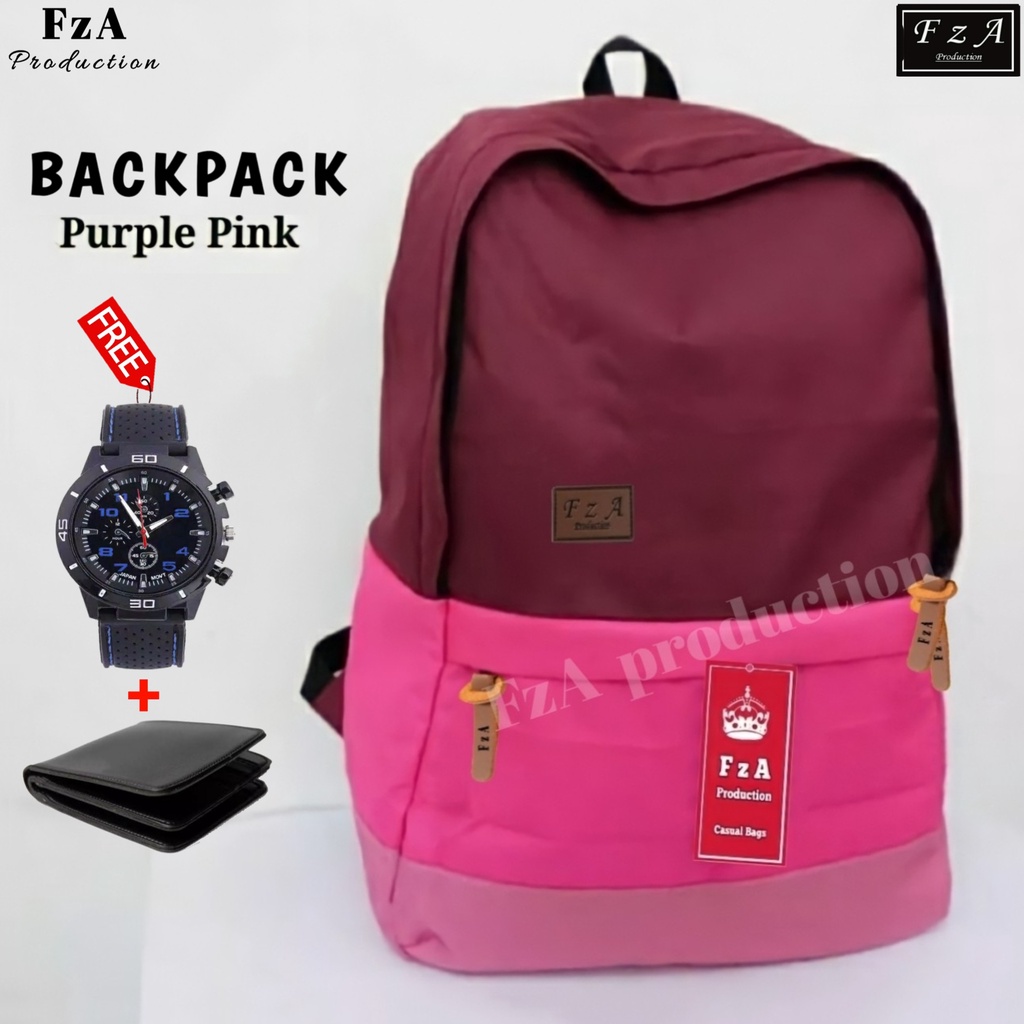 Big Promo..Tas Ransel Distro Casual Pria Wanita / Tas Ransel Laptop Sekolah Kuliah Bacpack Distro Original - FzA