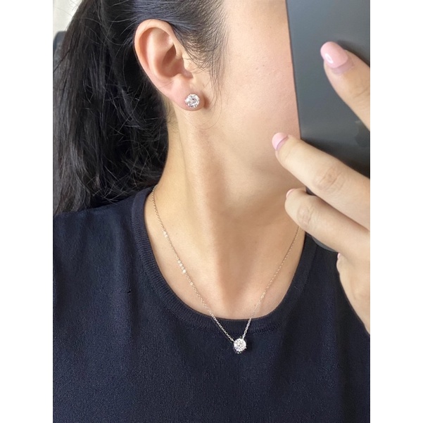 kalung liontin wanita liontin solitaire liontin bulat kalung fashion kalung import kalung berlian