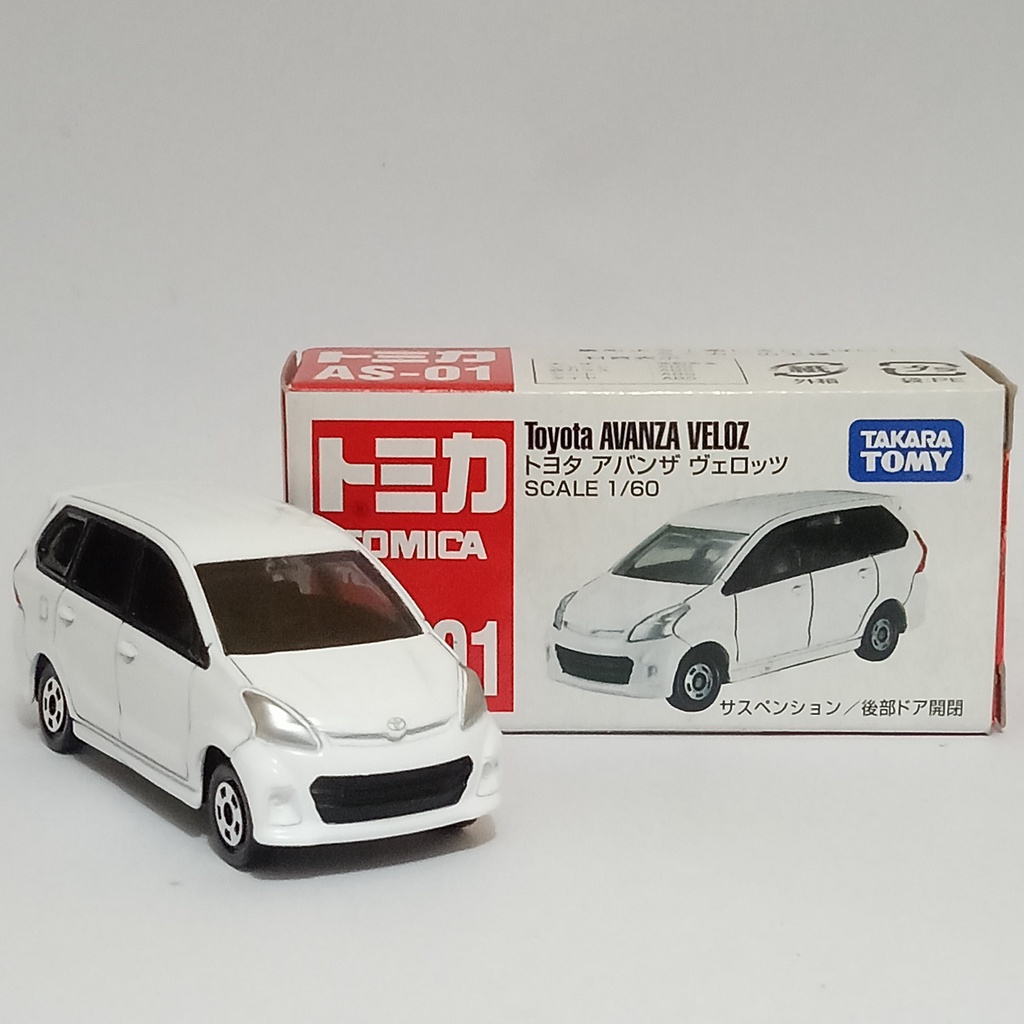 Tomica Toyota Avanza Veloz AS-01 Takara Tomy Diecast Mobil Toyota Miniatur Mobil Avanza Mainan anak 