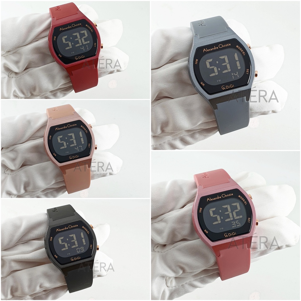 ALEXANDRE CHRISTIE AC 9384 WANITA ORIGINAL / JAM TANGAN CEWEK ALEXANDER AC9384 LH KARET RUBBER DIGIT
