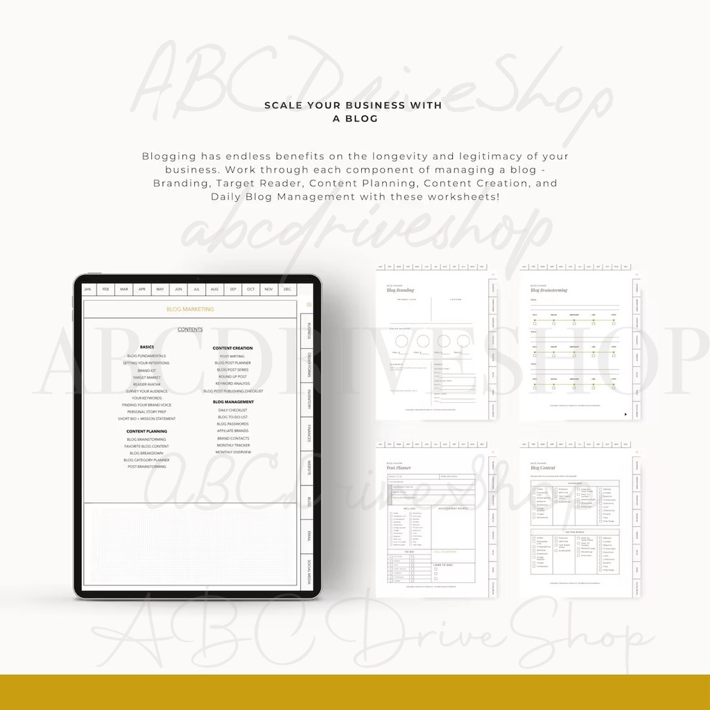 Digital Planner &amp; Journal - Ultimate Bussiness &amp; Social Media Planner