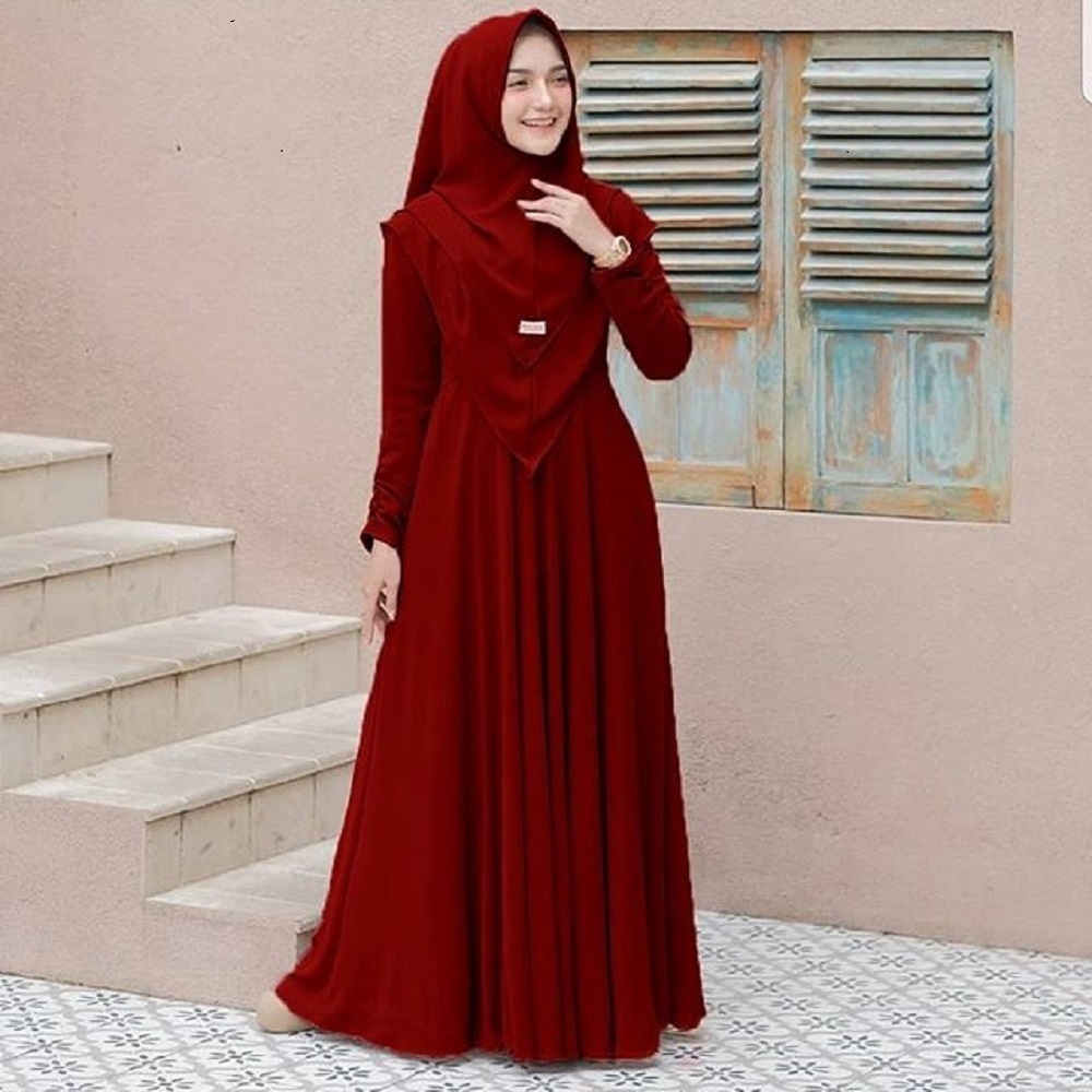 TEBRBARU MAYRA SYARI SET HIJAB / Gamis Wanita Tebaru Lebaran 2023 / Gamis Jumbo Wanita / Baju Gamis 