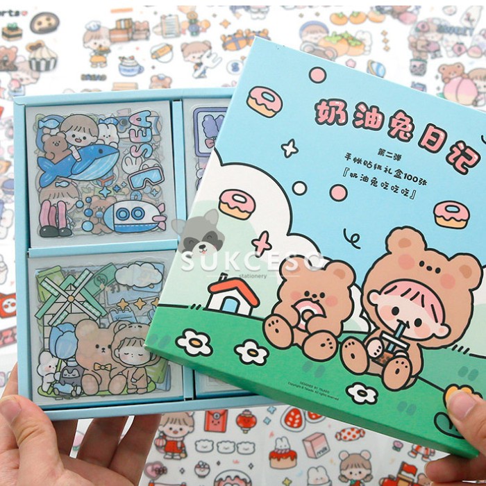 

Terlaris Cream Rabbit Diary Season Two Deco Stickers Collection Box Set Jurnal