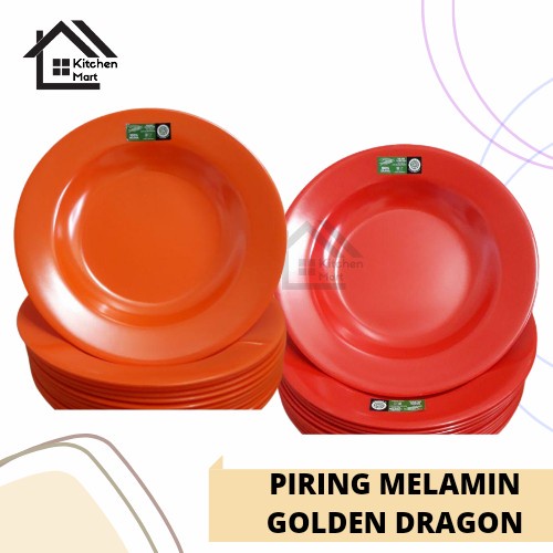 Piring Melamin Cekung P0109 Golden Dragon