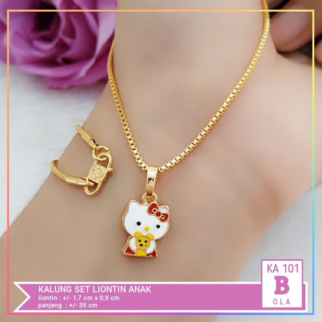 Kalung xuping kalung anak bunny lucu perhiasan lapis emas gold KA 101