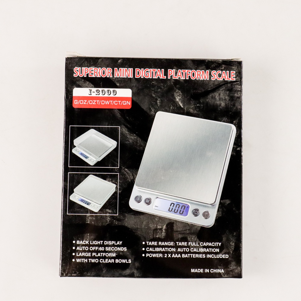 Taffware Digipounds Timbangan Dapur Digital Scale 1kg Akurasi 0.1g - i2000 - Silver