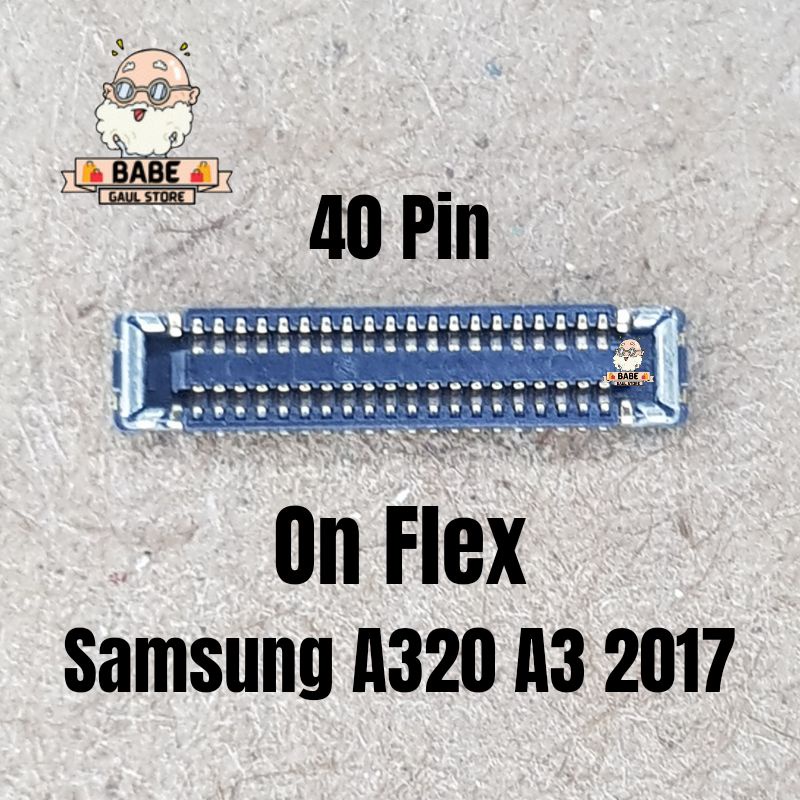 Komektor Lcd Samsung A3 2017 A320 Socket Connector Fpc Original