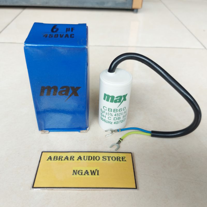 Capasitor MAX Bulat 6/450 Kapasitor Bulat Max 6uf/450v