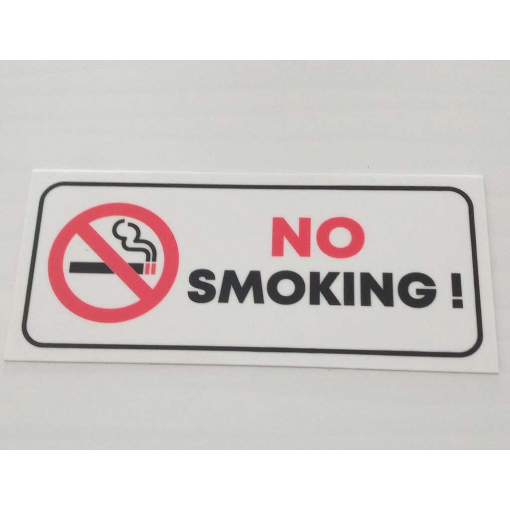 Rambu Akrilik Sign No Smoking