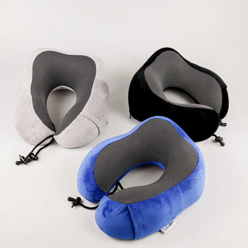 Rhodey Bantal Leher U-Shape Foldable Travel Neck Pillow - SER44