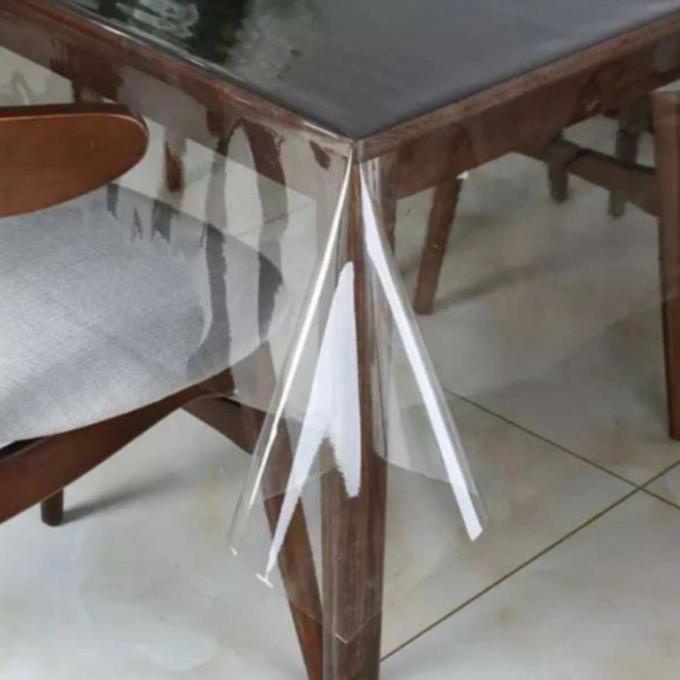 taplak meja makan plastik meteran/plastik mika meteran tebal |gat