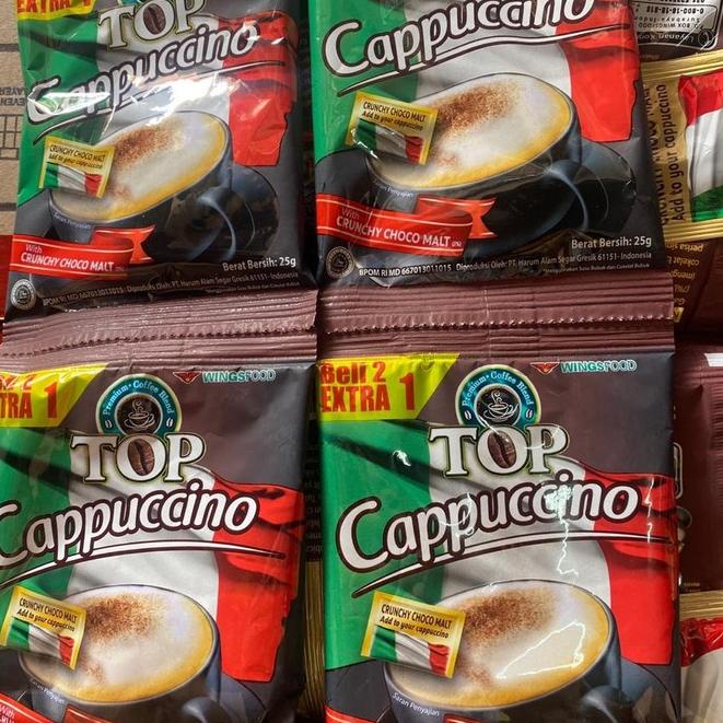 

ORIGINAL% [1 RENCENG 15 SACHET] Top Kopi CAPPUCCINO Coffee Instant Bubuk 25 gr Cappucino 25gr Capuccino Capucino Coffee Powder Instan Renteng Bungkus