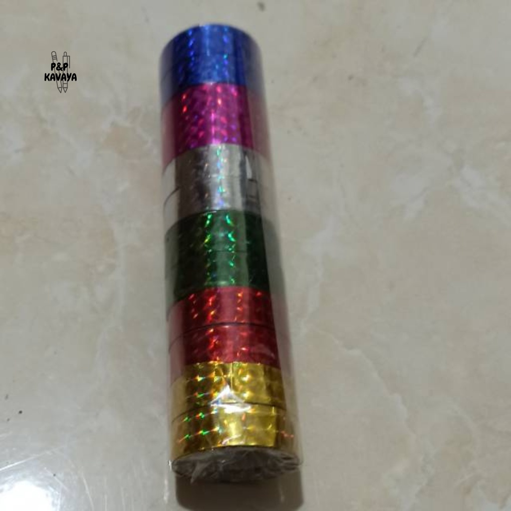 

ISOLASI METALIK GLITTER FANCY LUCU 1/2X25 (ISI 10)