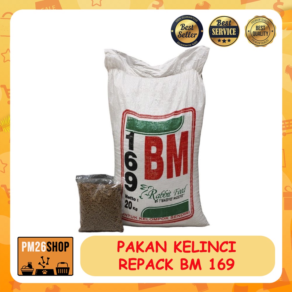 PAKAN PELET KELINCI BM 169 REPACK 1 KG