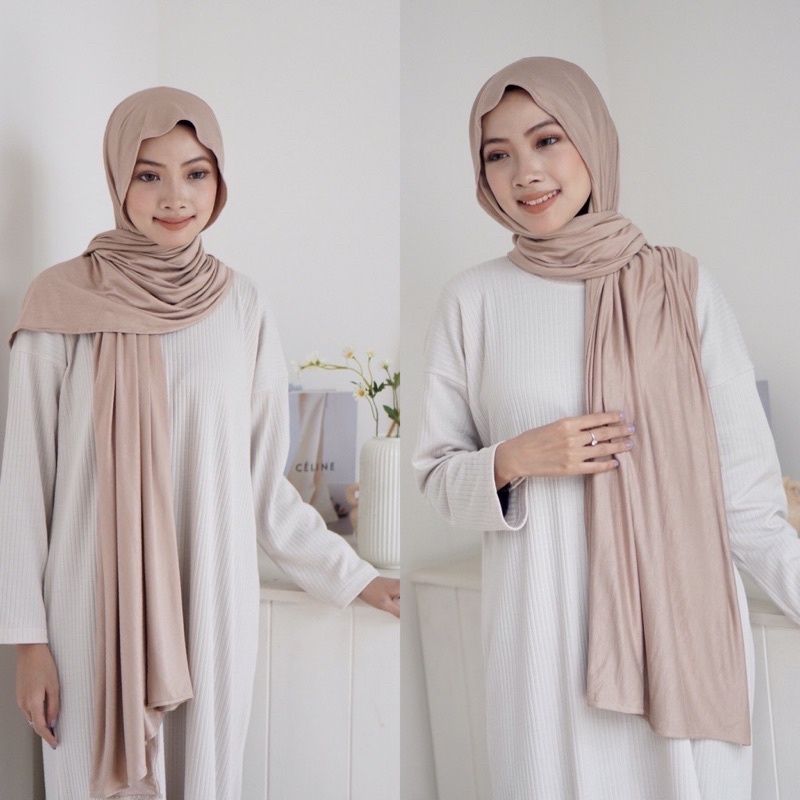 pashmina kaos jersey spaandex premium / pashmina turki shawl