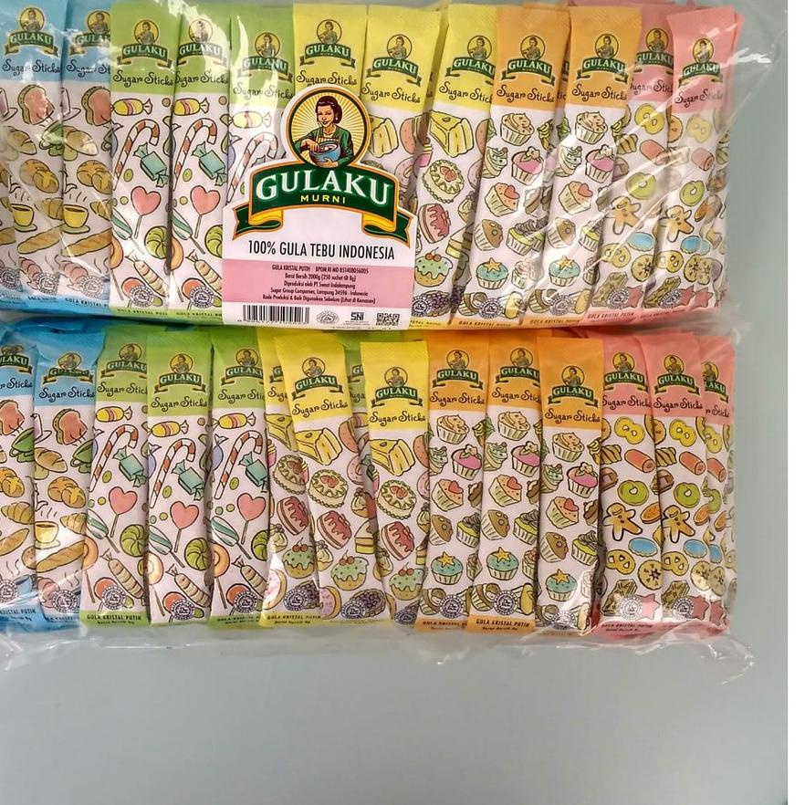 

➶ Tk Kelapa Dua - Gulaku Sticks / Gula Stik 250 sachet @ 8 gr (ed Feb 2024) ♕