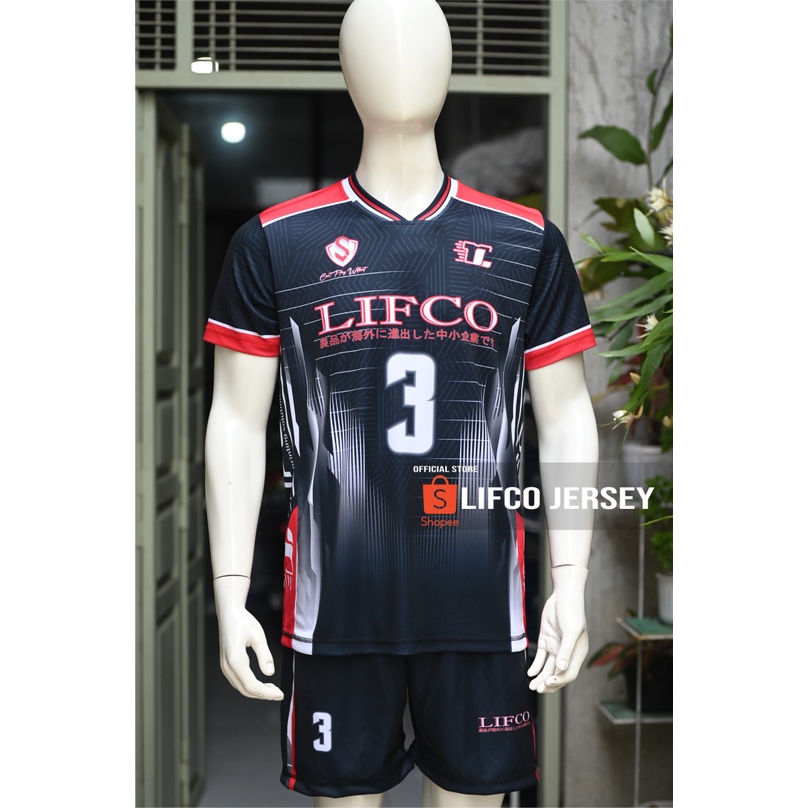 Jersey Voli Lifco Original Promo Bulan Harlah Lifco (Hitam) Volley Ball Jersey