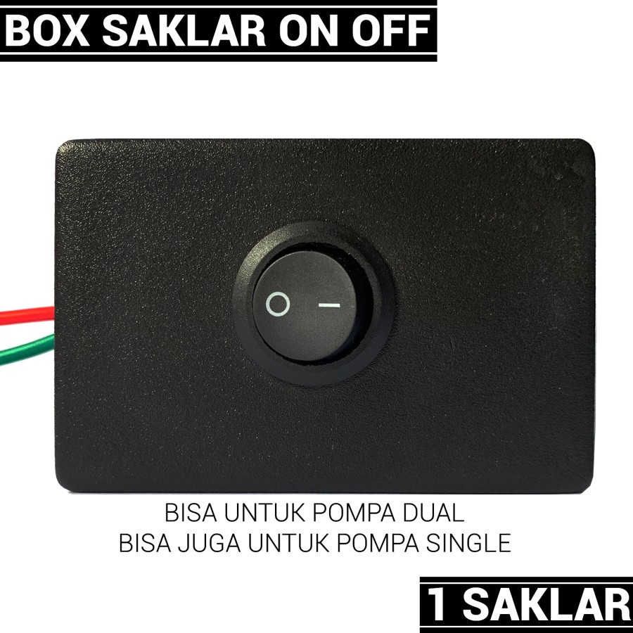 Box Saklar On Off Kotak Dilengkapi dengan 1 Saklar dan Jac DC