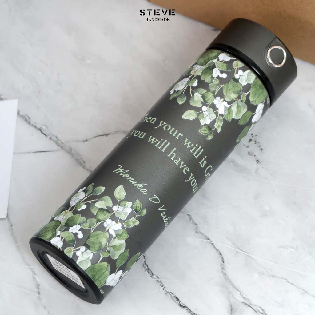 Tumbler Botol Minum Stainless Termos Vacuum Travel Mug TM0302 Custom Grafir Nama Logo