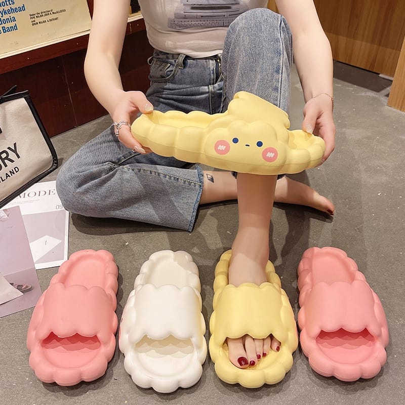 SANDAL SELOP WANITA CUTE CLOUD SANDAL JELLY IMPORT ANTI SLIP