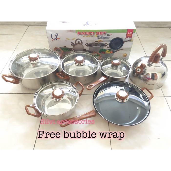 Panci Set Q2 8212 Serbaguna 12 Pcs 12Pcs Q2-8212