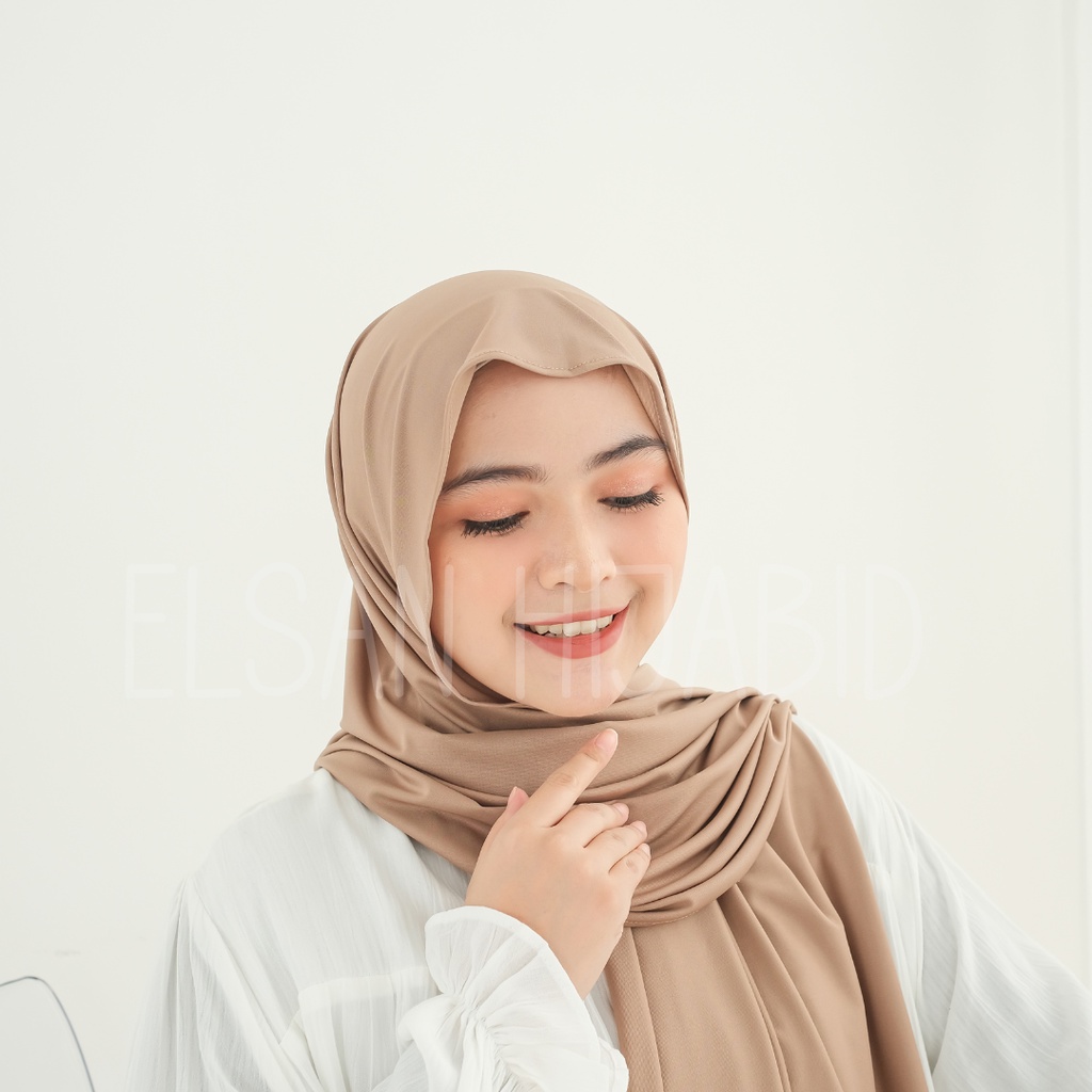 Pashmina kaos Jersey / pashmina meleyot /pashmina jersey instant