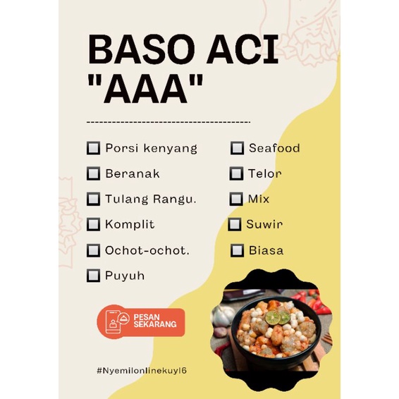 

baso Aci tulang rangu